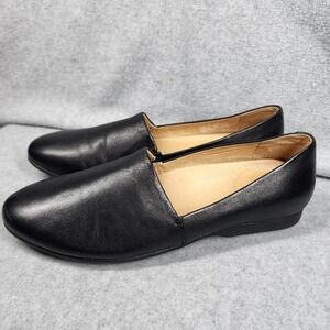 Dansko Shoes Womens Size 8.5 Black Leather Slip On Loafers Comfort Flats‎ Casual